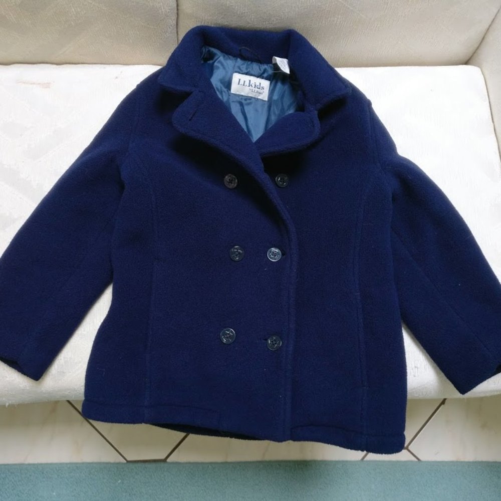 L.L. Bean Kids Navy Peacoat   Polartec  Looks new!